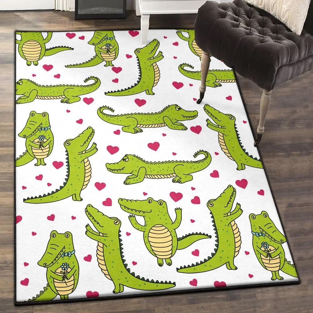 Alligator area rugs, love crocodile gs cl rug Rectangle Rug