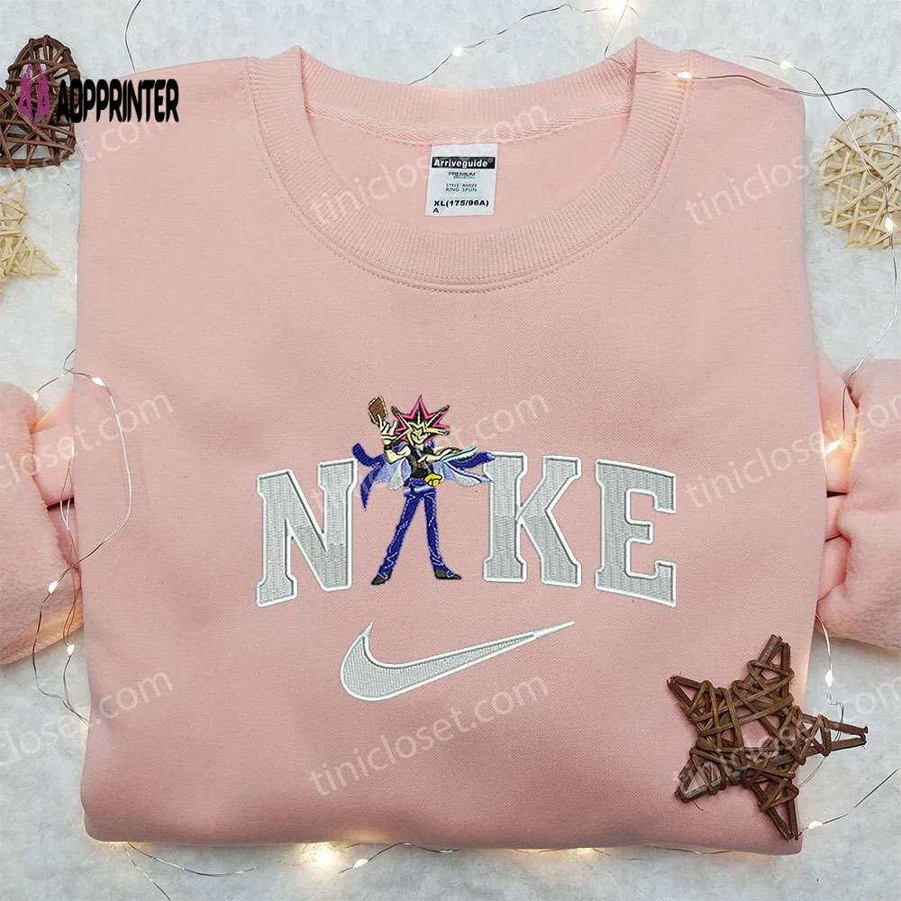 Anime yu gi x nike embroidered hoodie & shirt: stylish nike inspired yu gi oh apparel Embroidered Shirt
