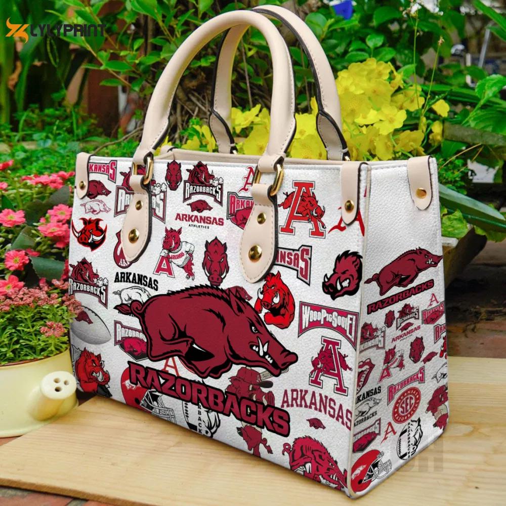 Arkansas razorbacks lover leather bag for women gift 1487 Women Leather Hand Bag