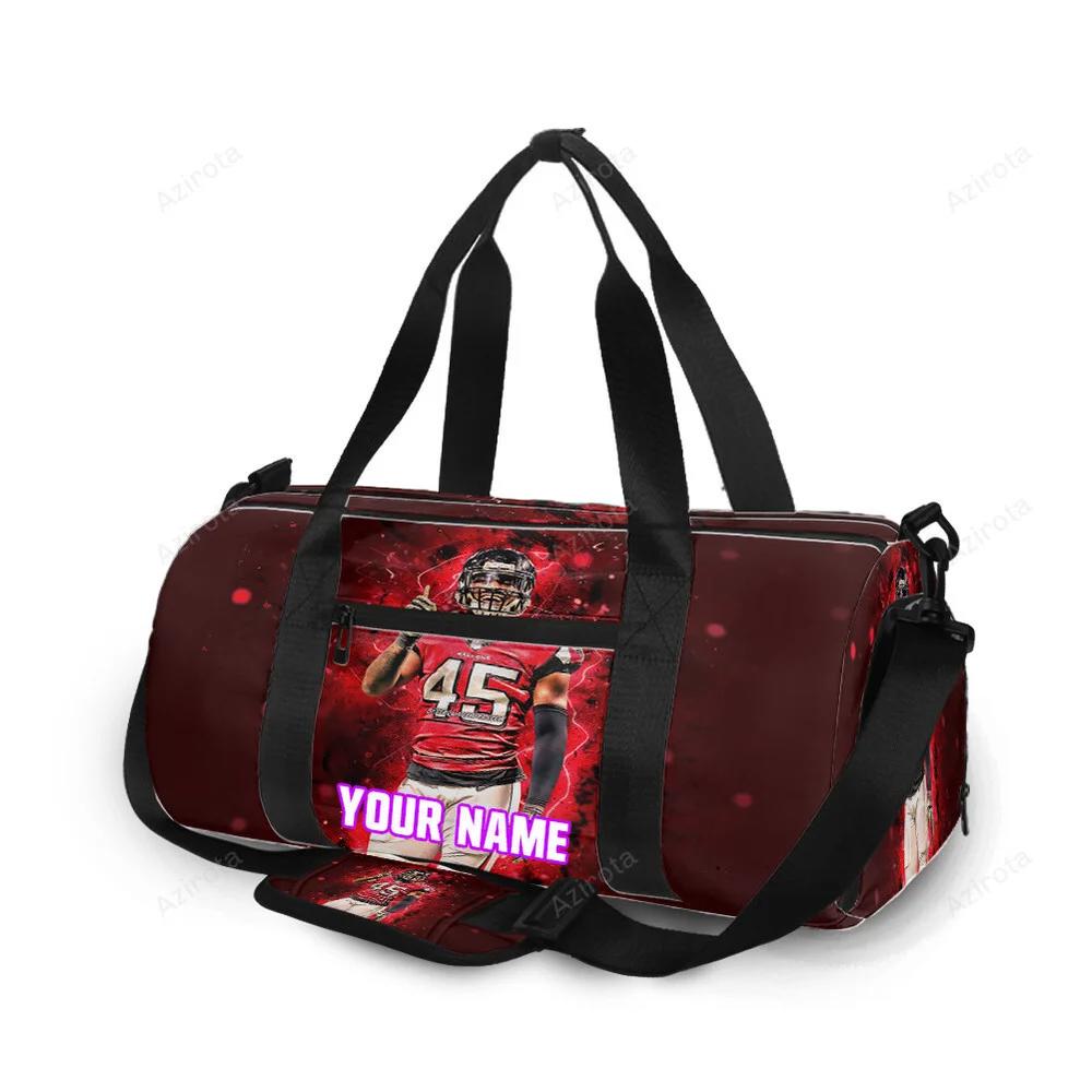 Atlanta falcons deion jones 45 personalized name travel bag gym bag 2058 Travel Bag