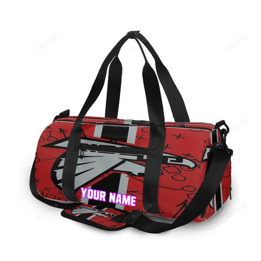 Atlanta falcons rise up v4 personalized name travel bag gym bag 568 Travel Bag