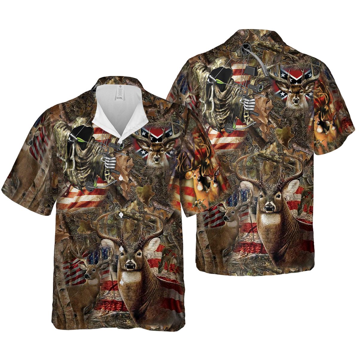 Awesome deer hunting hawaiian shirt Hawaii Shirt Shorts & Flip Flops