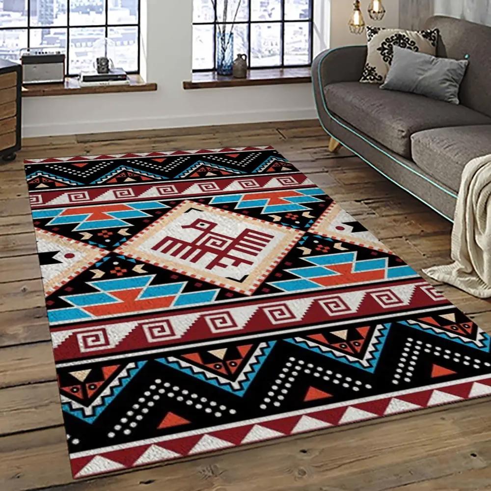 Aztec southwestern geometric shape pattern carpet area rug best gift for home decor event gift asg62 Rectangle Rug