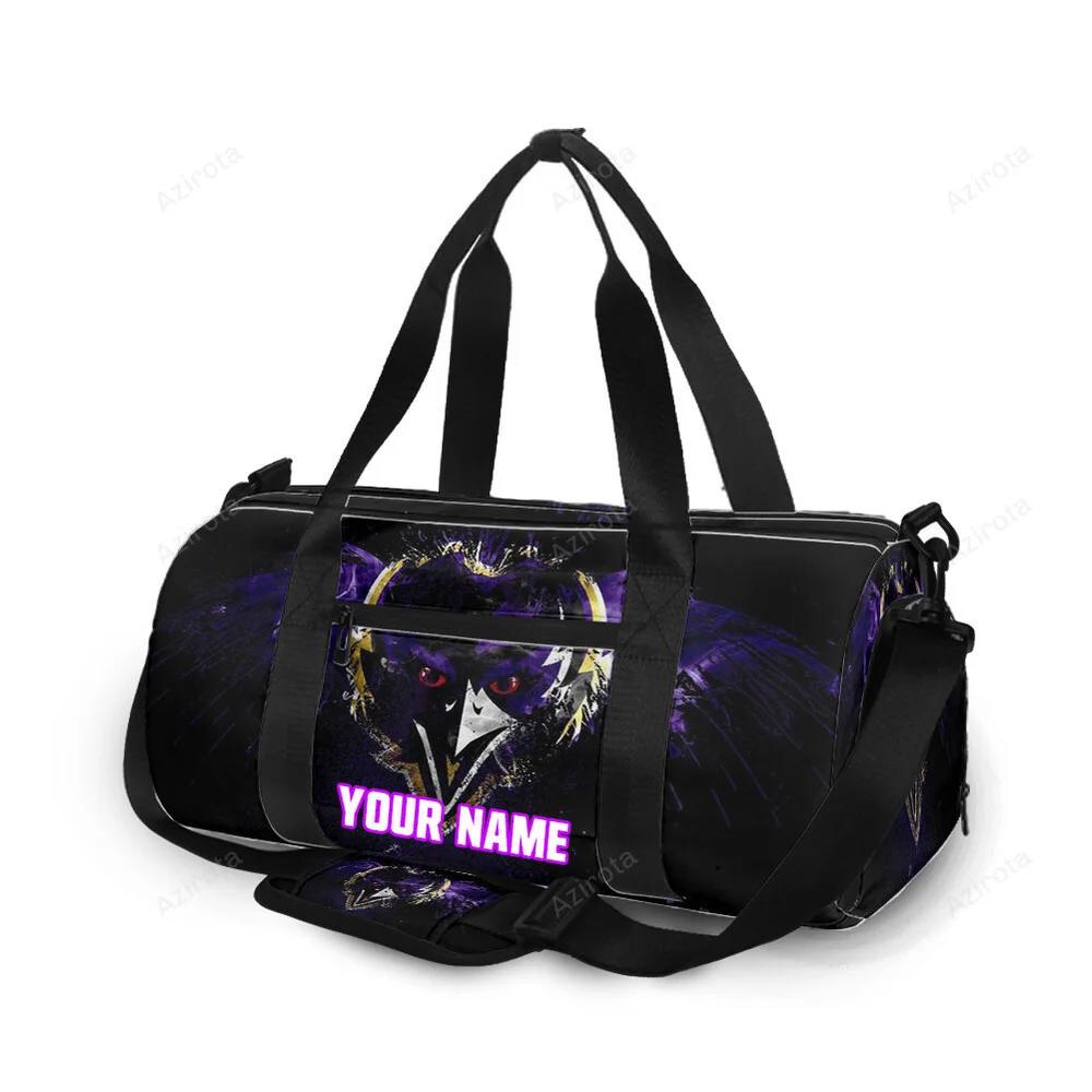 Baltimore ravens logo3 personalized name travel bag gym bag 589 Travel Bag