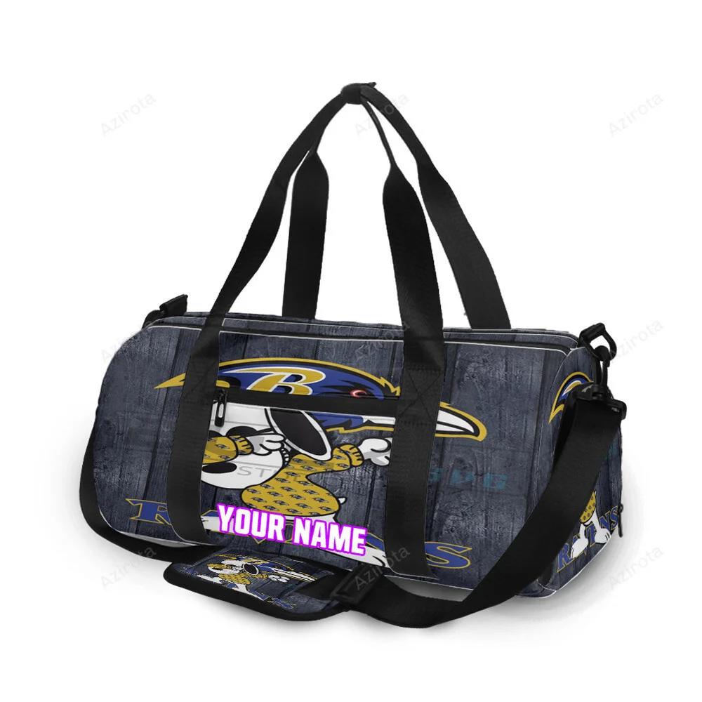 Baltimore ravens snoopy v2 personalized name travel bag gym bag 1023 Travel Bag