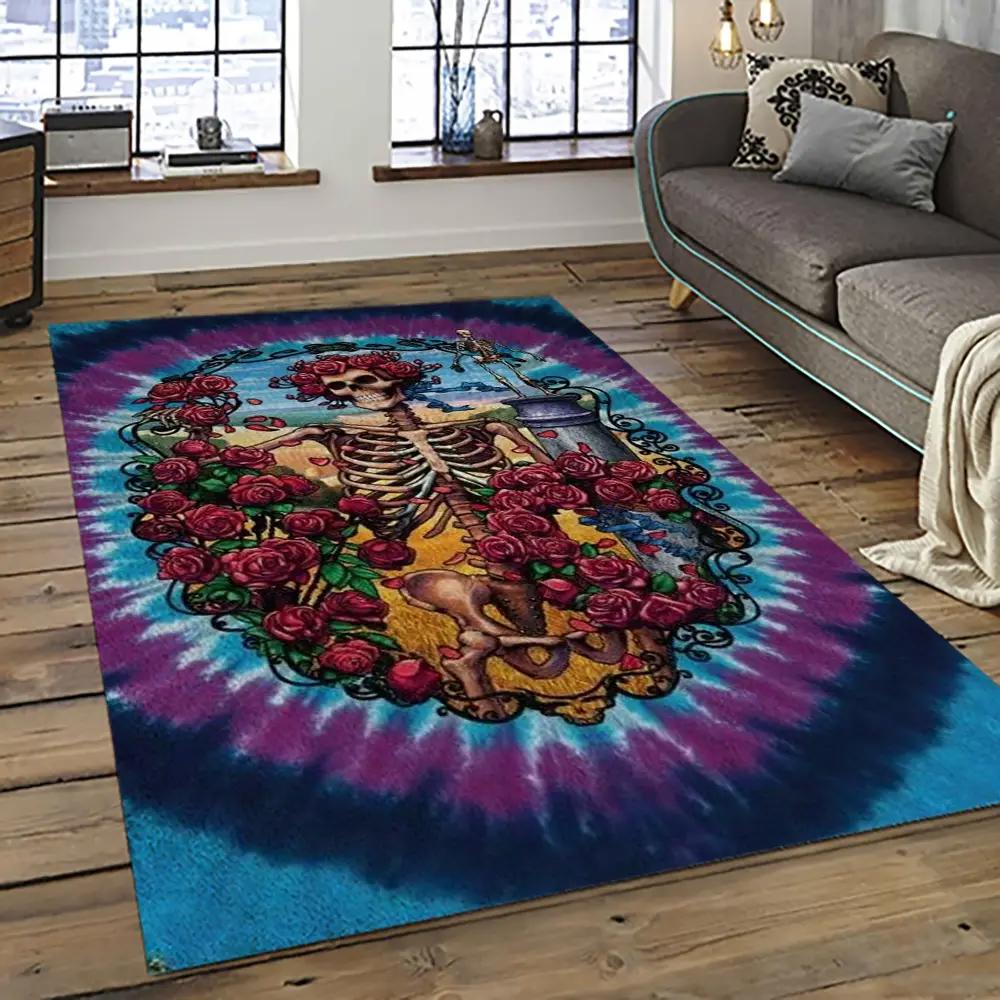 Band grateful dead music carpet rectangle area rug for living room bedroom decor grd08 Rectangle Rug