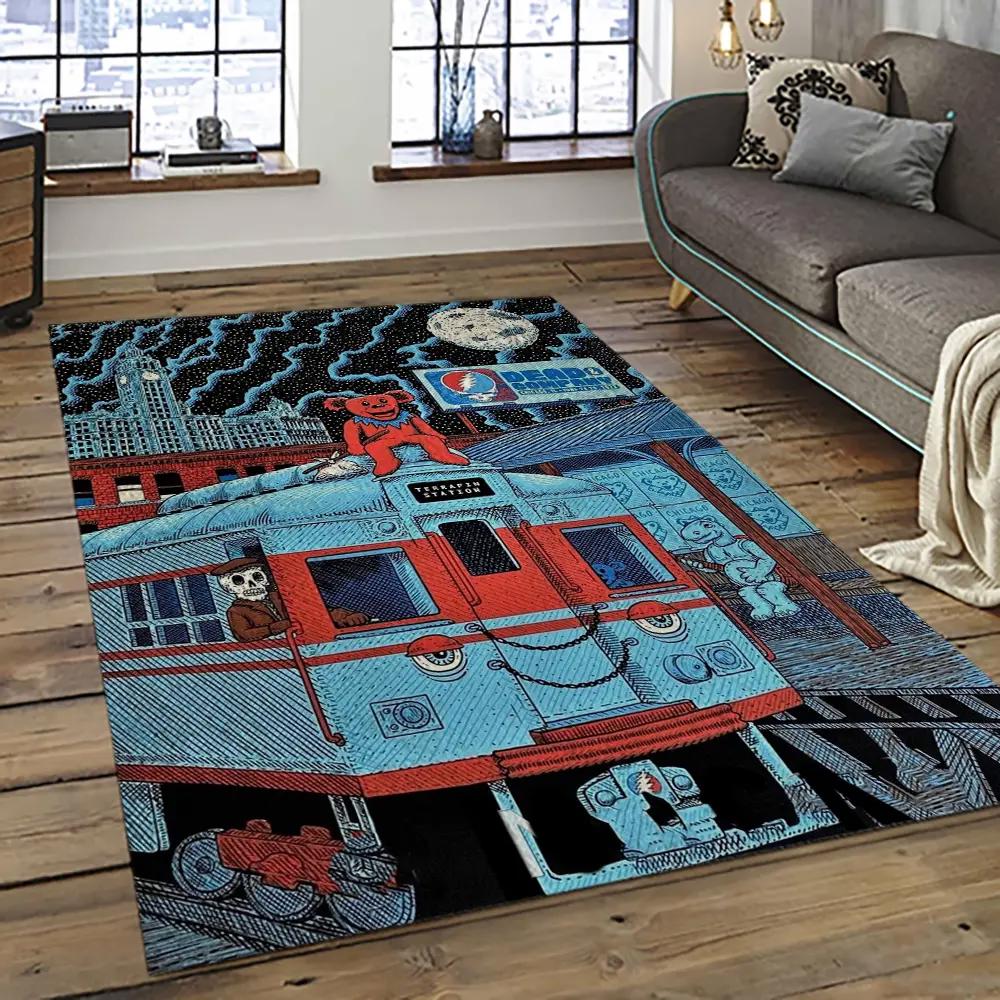 Band grateful dead music carpet rectangle area rug for living room bedroom decor grd18 Rectangle Rug