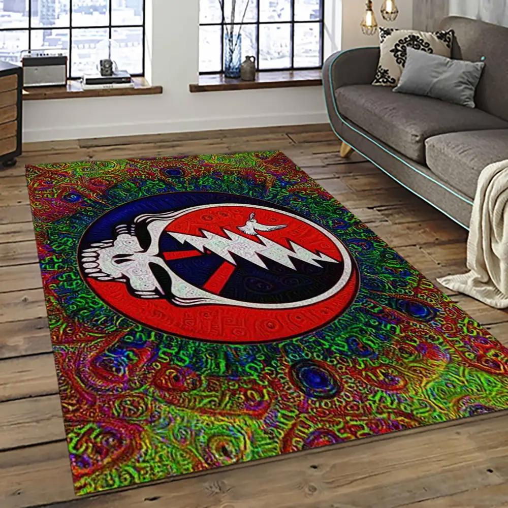 Band grateful dead music carpet rectangle area rug for living room bedroom decor grd26 Rectangle Rug