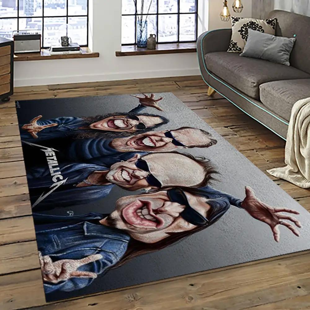 Band metallica music carpet rectangle area rug for living room bedroom decor ma17 Rectangle Rug