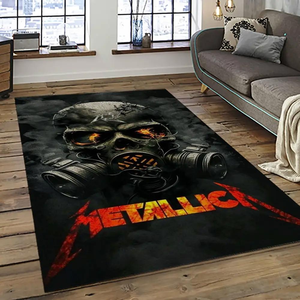 Band metallica music carpet rectangle area rug for living room bedroom decor ma53 Rectangle Rug