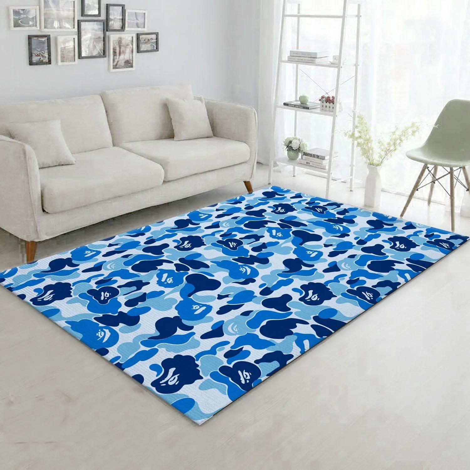 Bape logo type 454. Upgrade Your Living Room with Luxury Home Decor: Area Carpets, Floor Decor, Door Mats, and Hot Gift Items with style a High-End Fashion Brand Rectangle Rug