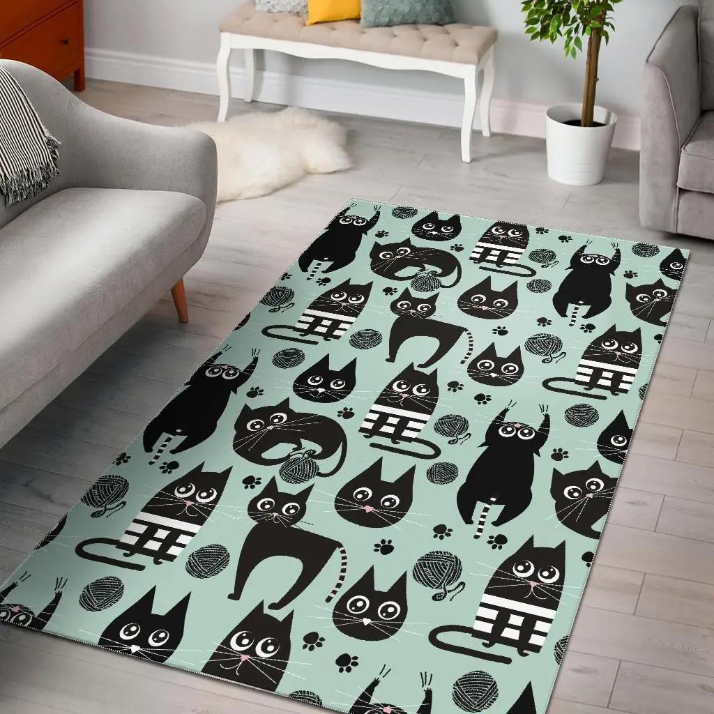 Bichon frise dog print pattern area rug living room rug home decor Rectangle Rug