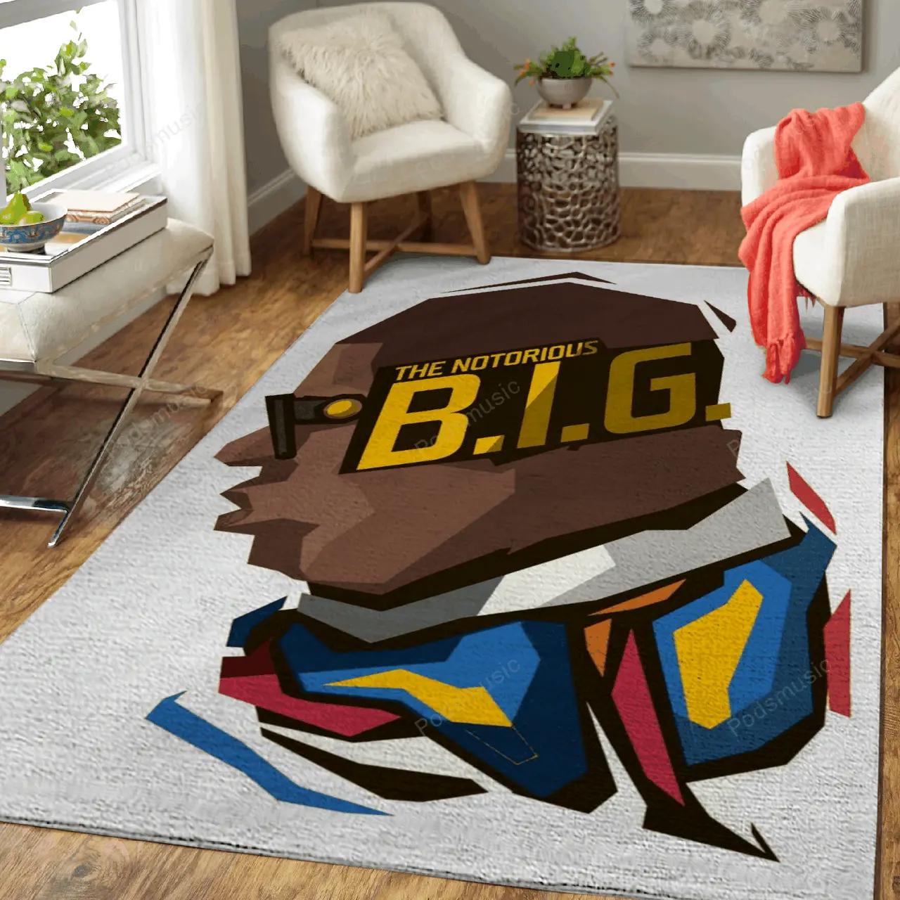 Biggie smalls rapper and hip hop music art for fans area rug living room carpet rug regtangle carpet floor decor home decor Rectangle Rug