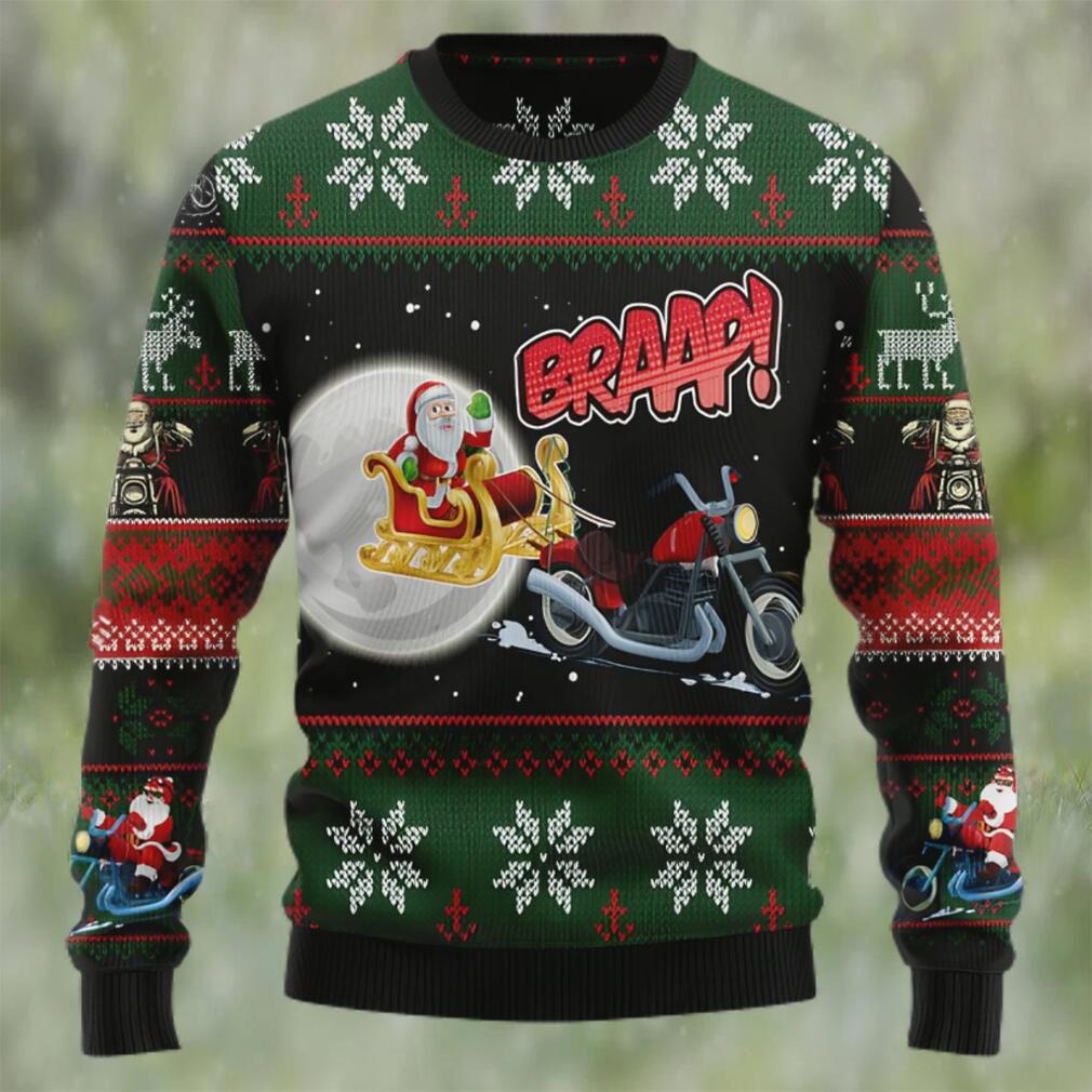 Biker santa xmas ugly christmas sweater Christmas Ugly Sweater