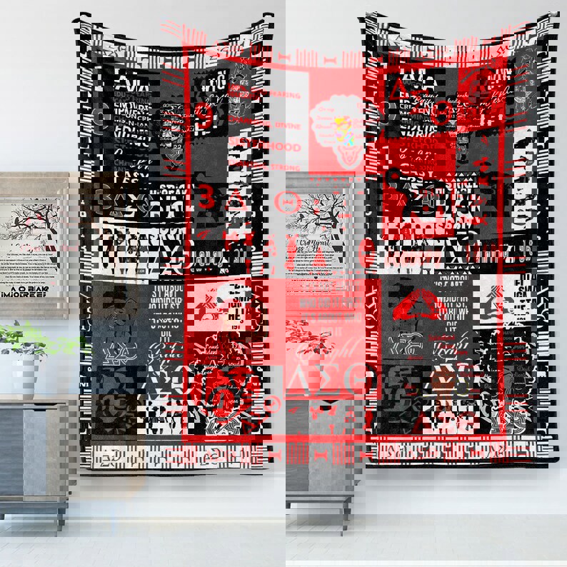 Black woman delta sigma theta gs-cl-ld3112 sherpa fleece blanket Quilt Blanket