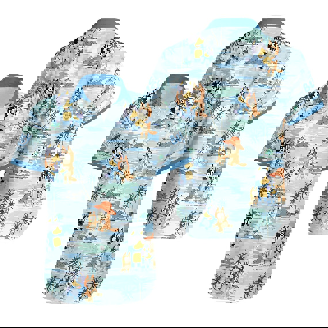 Bluey friends hawaiian shirt 4 Hawaii Shirt Shorts & Flip Flops