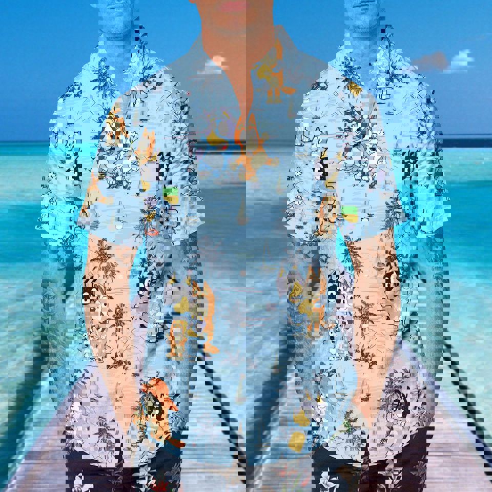 Bluey friends hawaiian shirt 5 Hawaii Shirt Shorts & Flip Flops