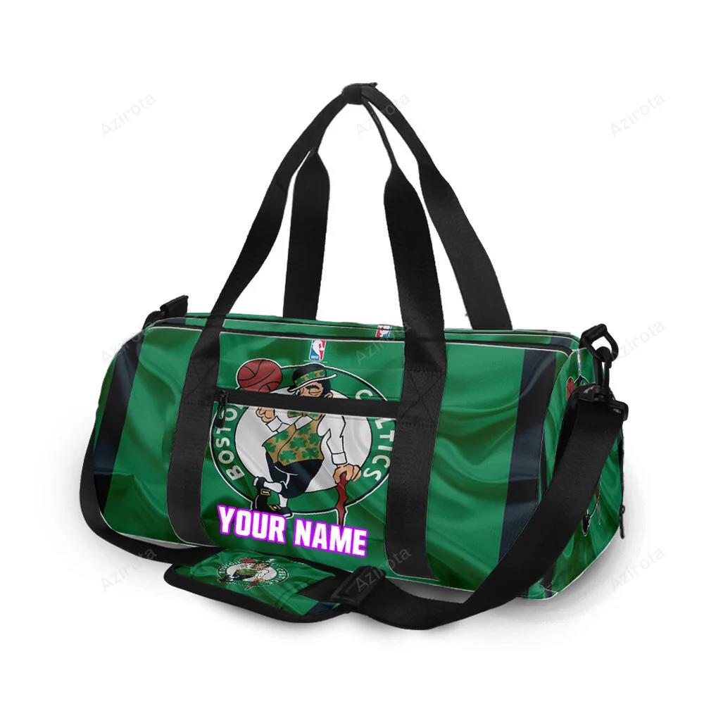 Boston celtics silk green personalized name travel bag gym bag 1237 Travel Bag