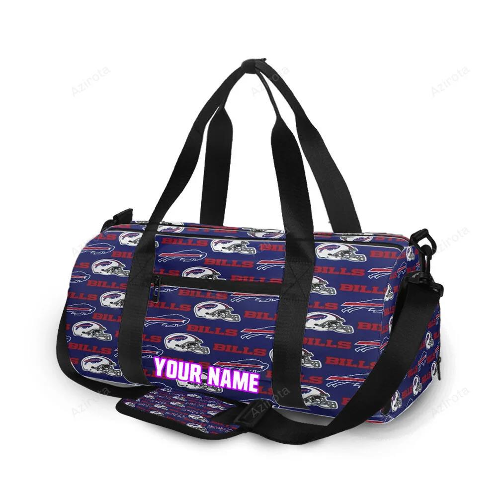 Buffalo bills logo v18 personalized name travel bag gym bag 1410 Travel Bag