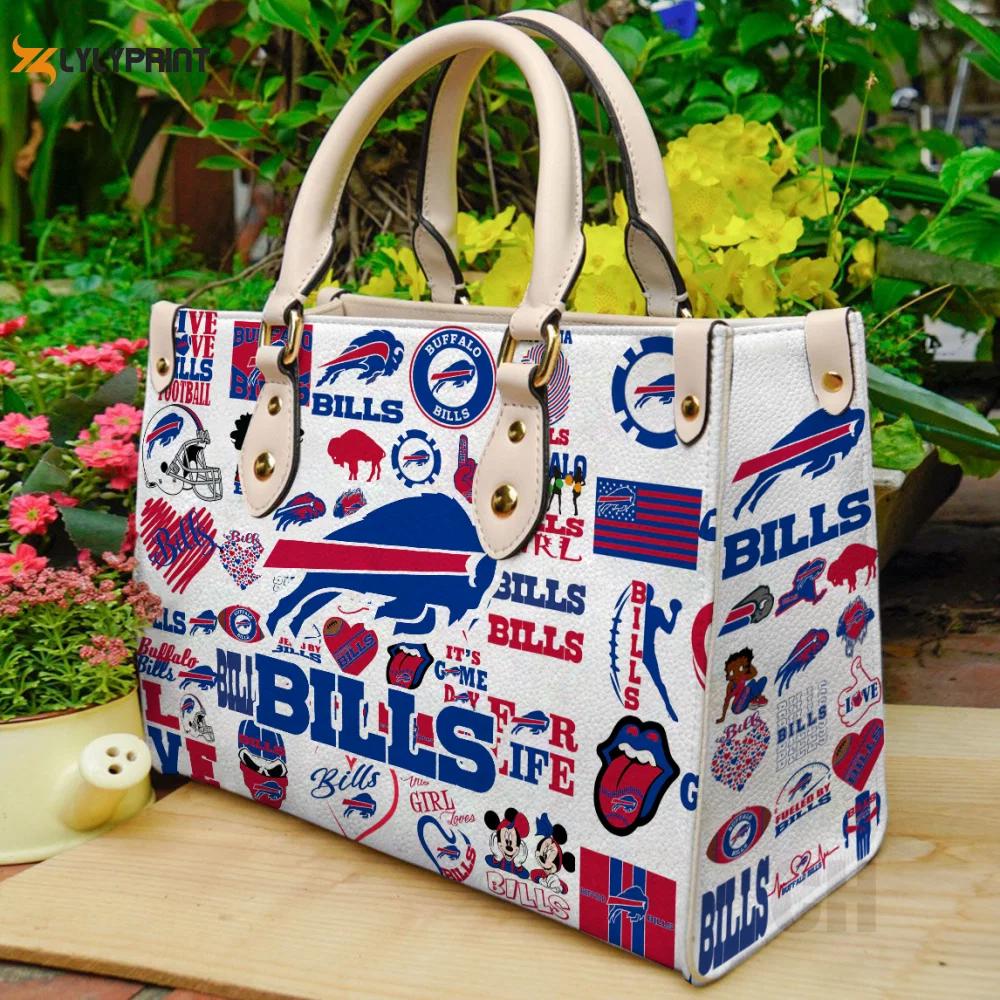 Buffalo bills lover leather bag for women gift 1477 Women Leather Hand Bag