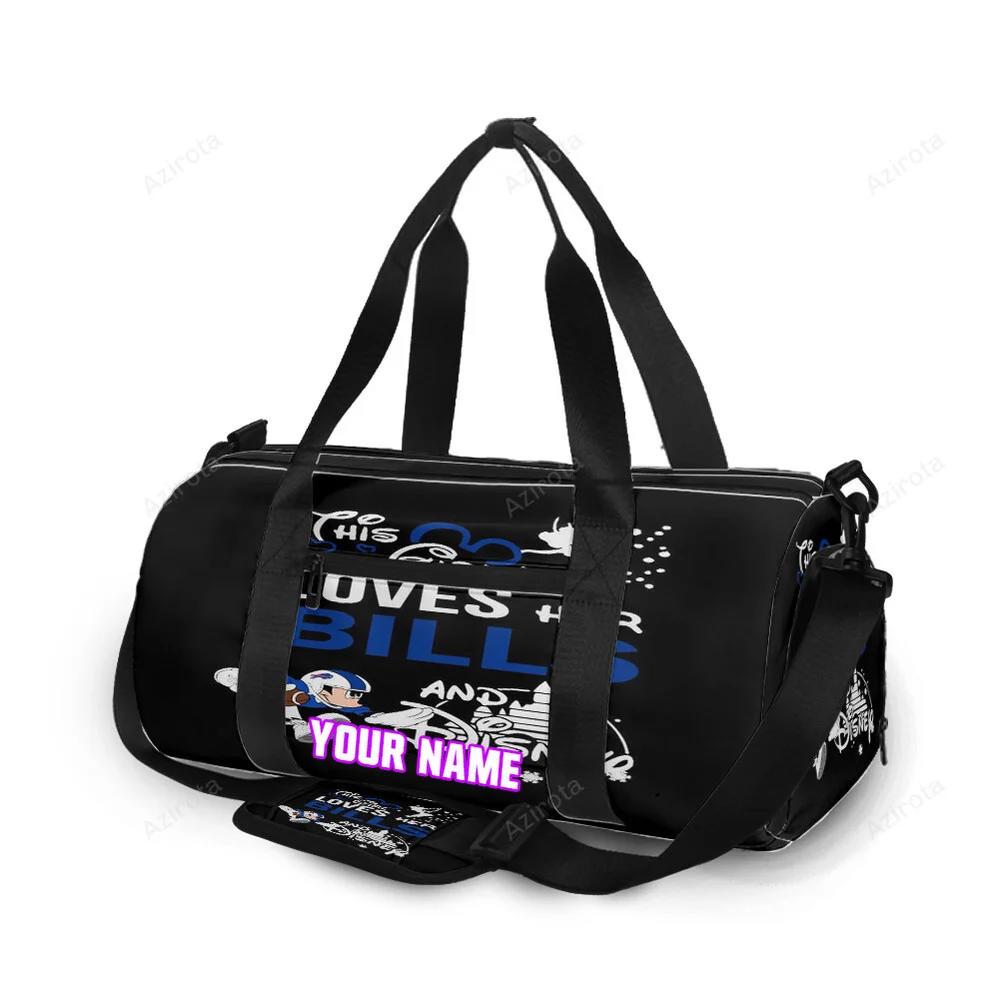 Buffalo bills mickey personalized name travel bag gym bag 1 Travel Bag