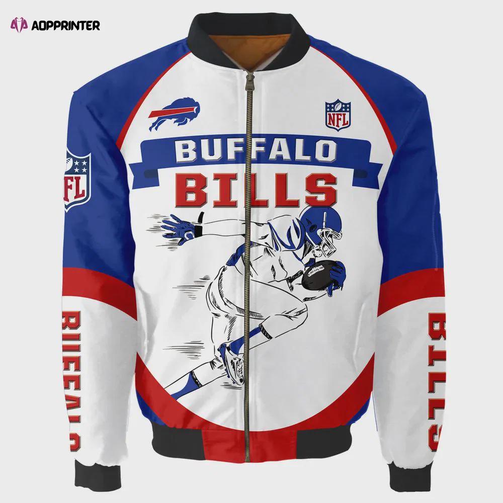 Buffalo bills players running pattern bomber jacket Bomber Jacket
