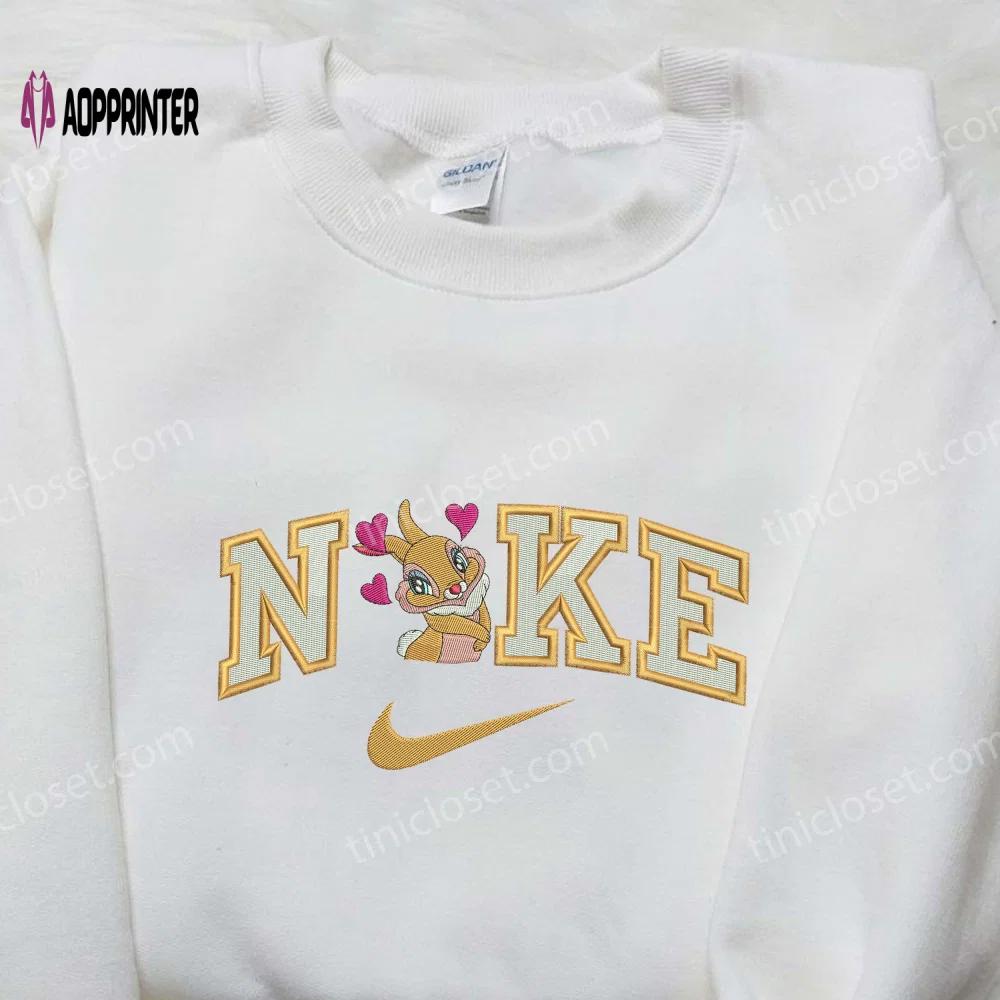 Bunny love x nike: custom embroidered shirt with cartoon design Embroidered Shirt