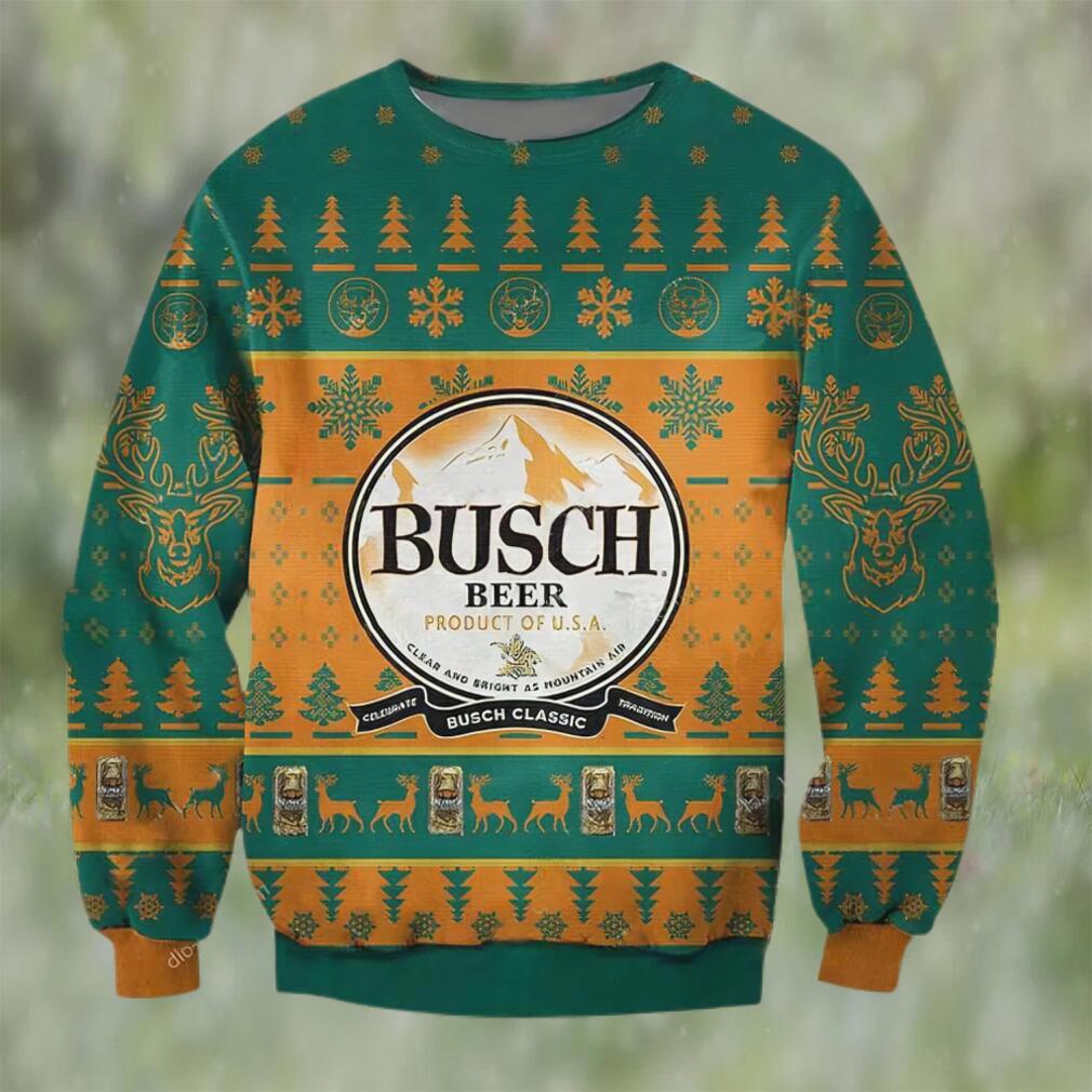 Busch classic beer product of usa ugly christmas sweater, faux wool sweater, gifts for beer lovers, international beer day, best christmas gifts for 2022 ? prinvity Christmas Ugly Sweater