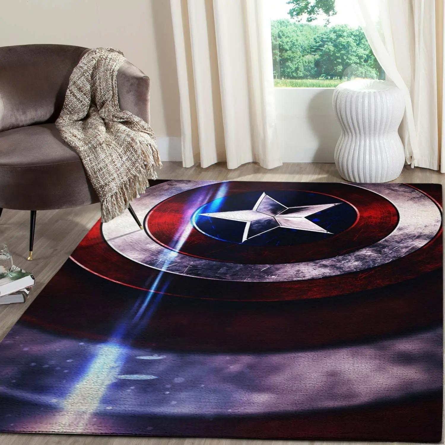 Captain america movie area rug carpet rug living room 200304131 Rectangle Rug