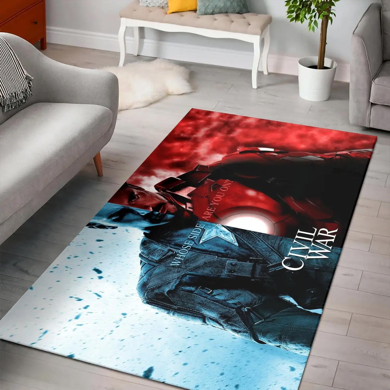 Captain american civil war area rug living room rug home decor 2003274 Rectangle Rug