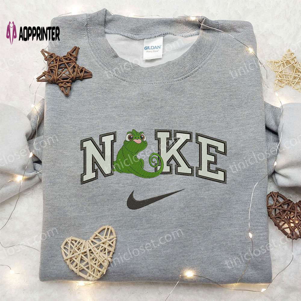 Chameleon x nike embroidered shirt: animal & custom design for a unique style Embroidered Shirt