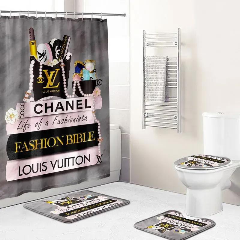 Chanel bathroom set bath mat hypebeast home decor luxury fashion brand Bathroom Set