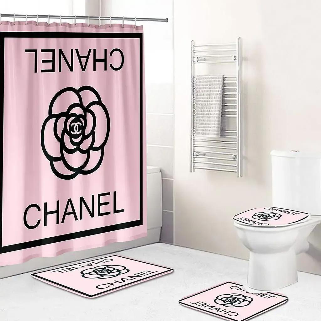 Chanel bathroom set home decor luxury fashion brand bath mat hypebeast Bathroom Set