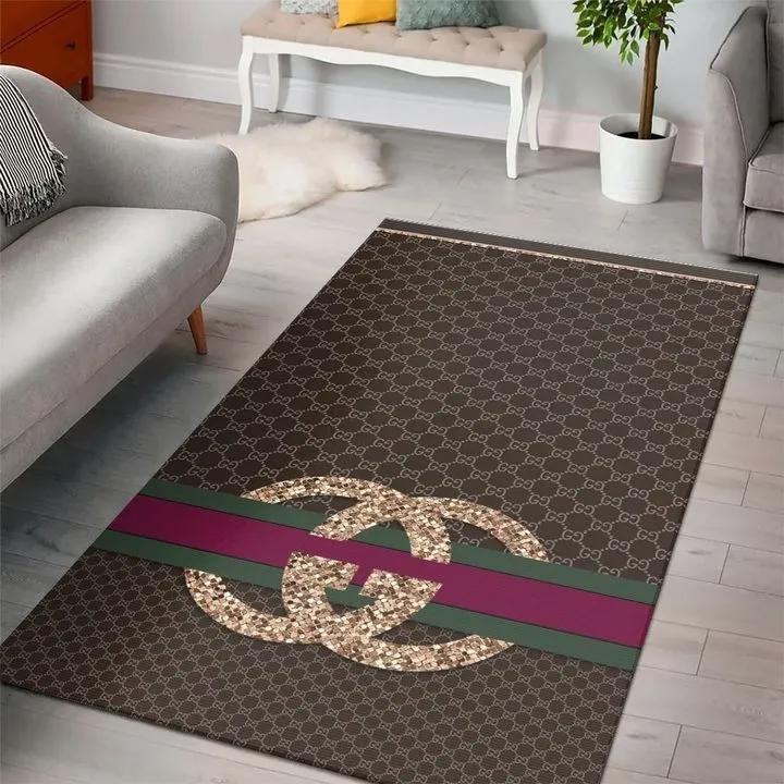 Chanel diamond brown logo type 5. Upgrade Your Living Room with Luxury Home Decor: Area Carpets, Floor Decor, Door Mats, and Hot Gift Items with style a High-End Fashion Brand Rectangle Rug