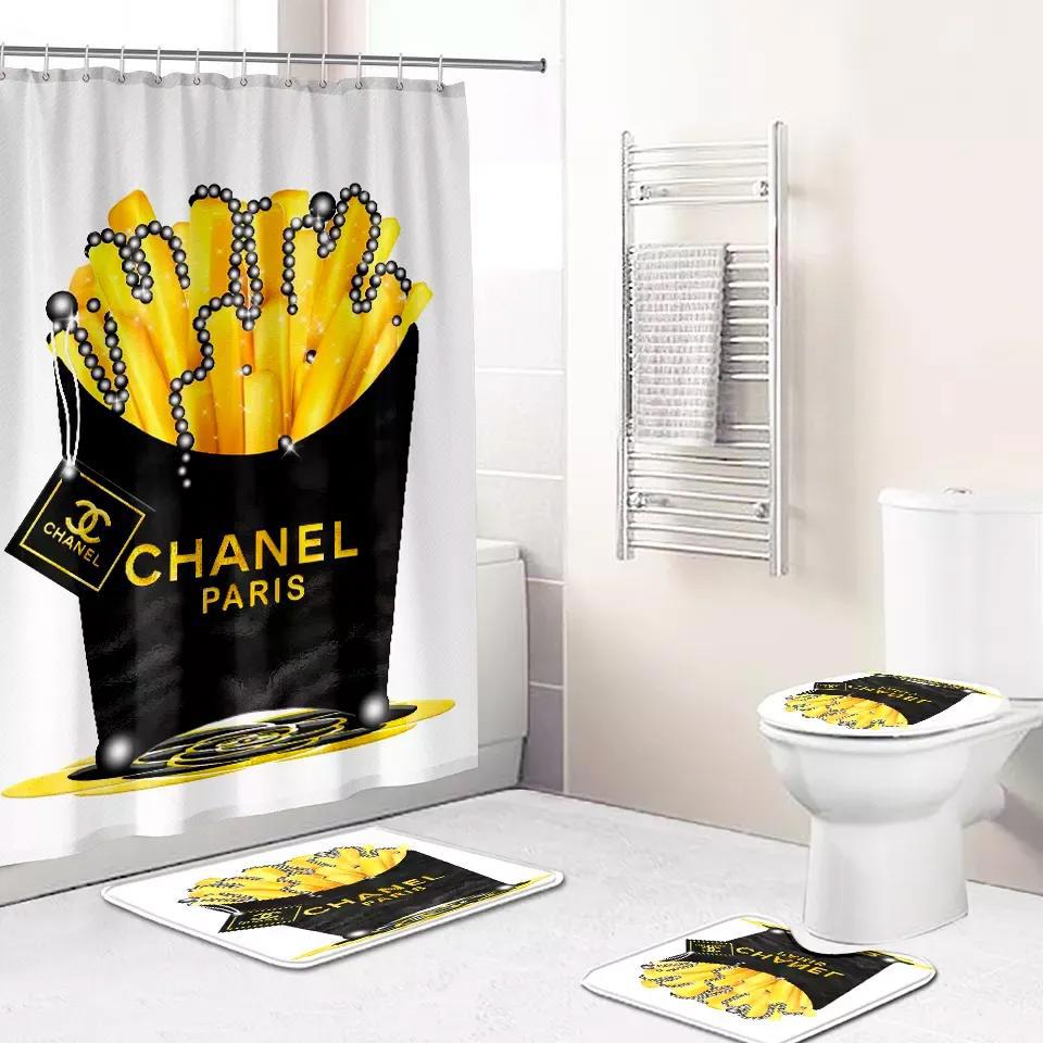 Chanel home decor bathroom sets hypebeast bath mat luxury fashion brand Bathroom Set