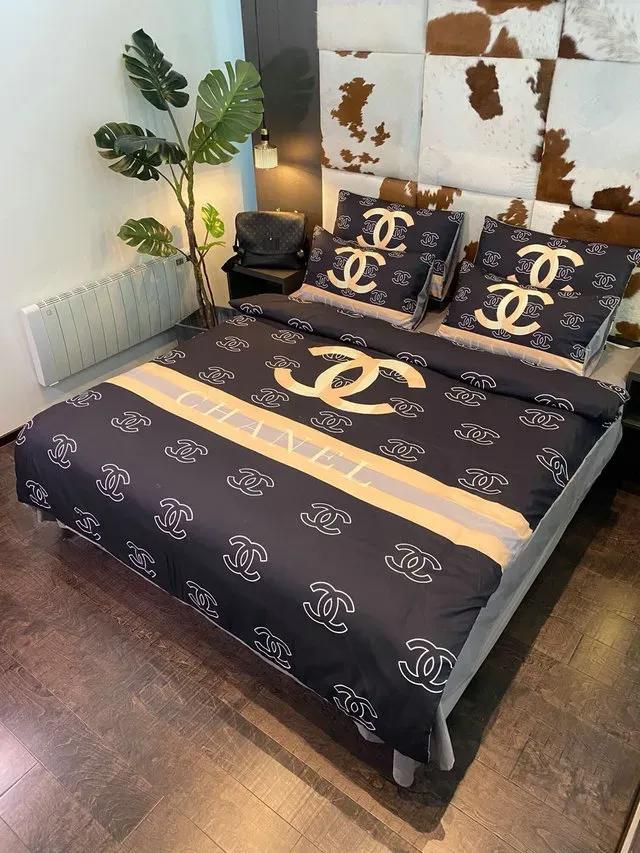 Chanel italian logo type 460 Bedding Sets hyperbeast Bedroom sheets premium fashion brand duvet luxury ideas blankets bed linen bedspread home decor bedclothes covers