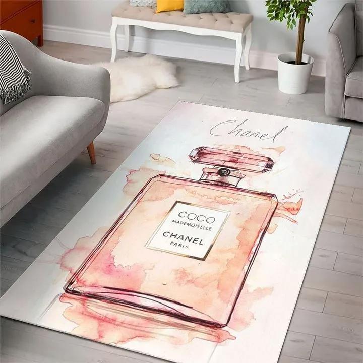 Chanel paris logo type 7. Upgrade Your Living Room with Luxury Home Decor: Area Carpets, Floor Decor, Door Mats, and Hot Gift Items with style a High-End Fashion Brand Rectangle Rug