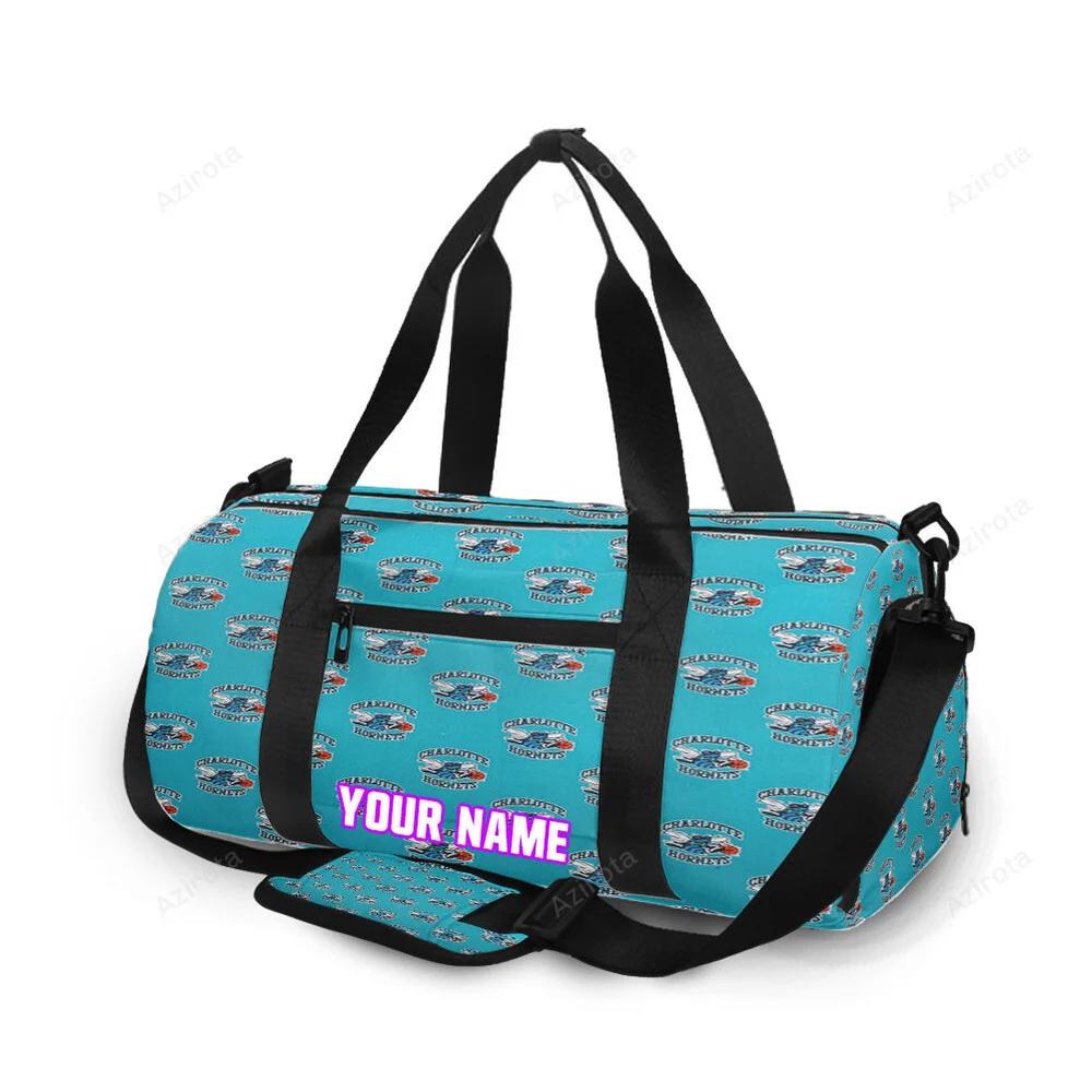 Charlotte hornets 5 personalized name travel bag gym bag 1481 Travel Bag