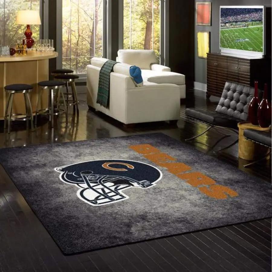 Chicago bears nfl rug living room rug home decor room carpet sport Rectangle Rug