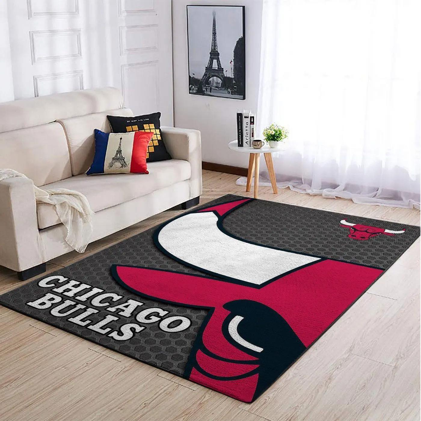Chicago bulls nba area rugs living room carpet sports rug regtangle carpet Rectangle Rug