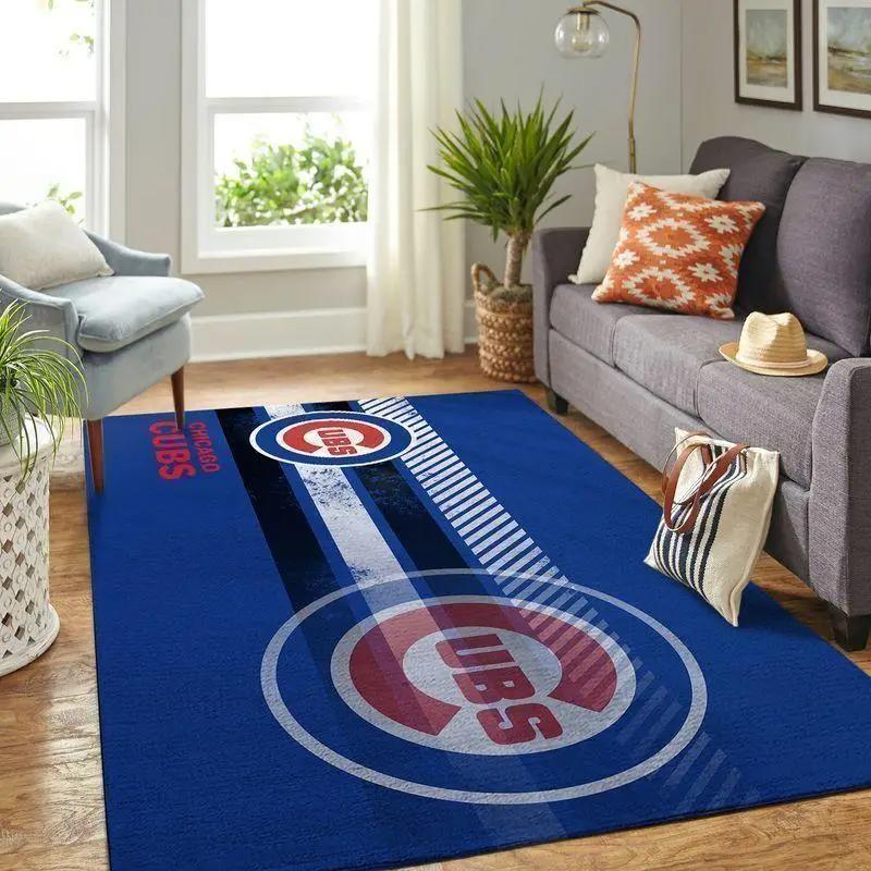 Chicago cubs area rug mlb baseball team logo carpet living room rugs v960 Rectangle Rug