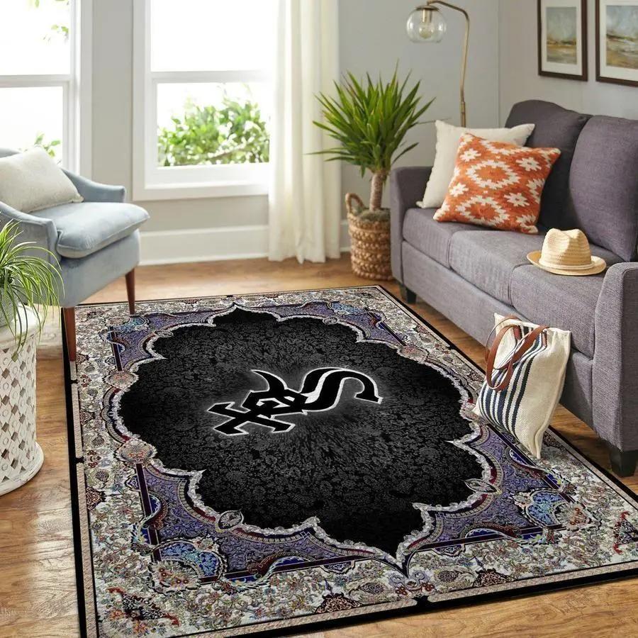 Chicago white sox area rug mlb baseball team logo carpet living room rugs rug regtangle carpet floor decor home decor v596 Rectangle Rug