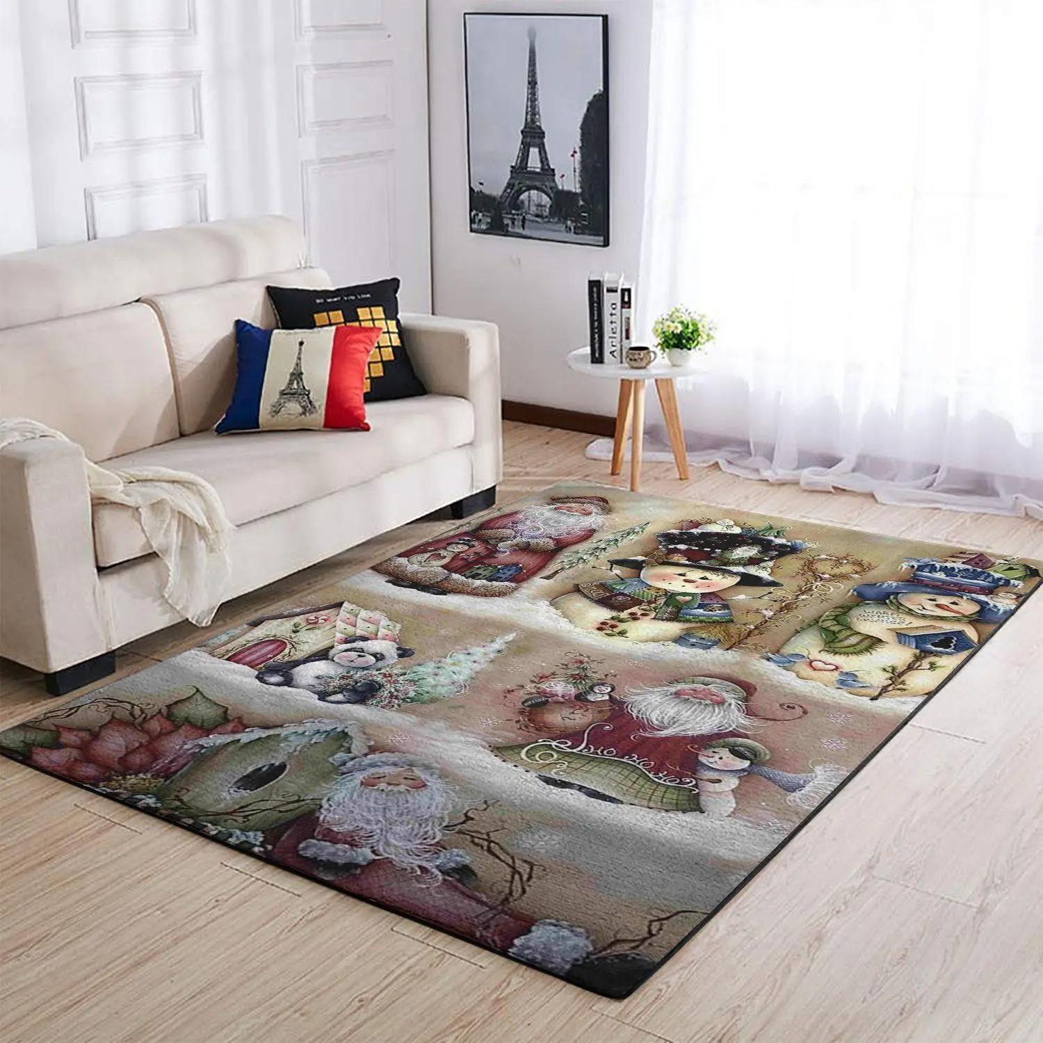 Christmas santa claus & snowman area rug 1909273 ofd area rug living room carpet rug regtangle carpet floor decor home decor Rectangle Rug