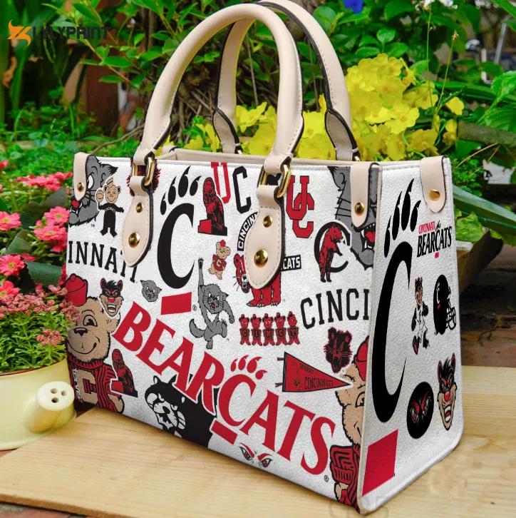 Cincinnati bearcats leather handbag gift for women 2676 Women Leather Hand Bag