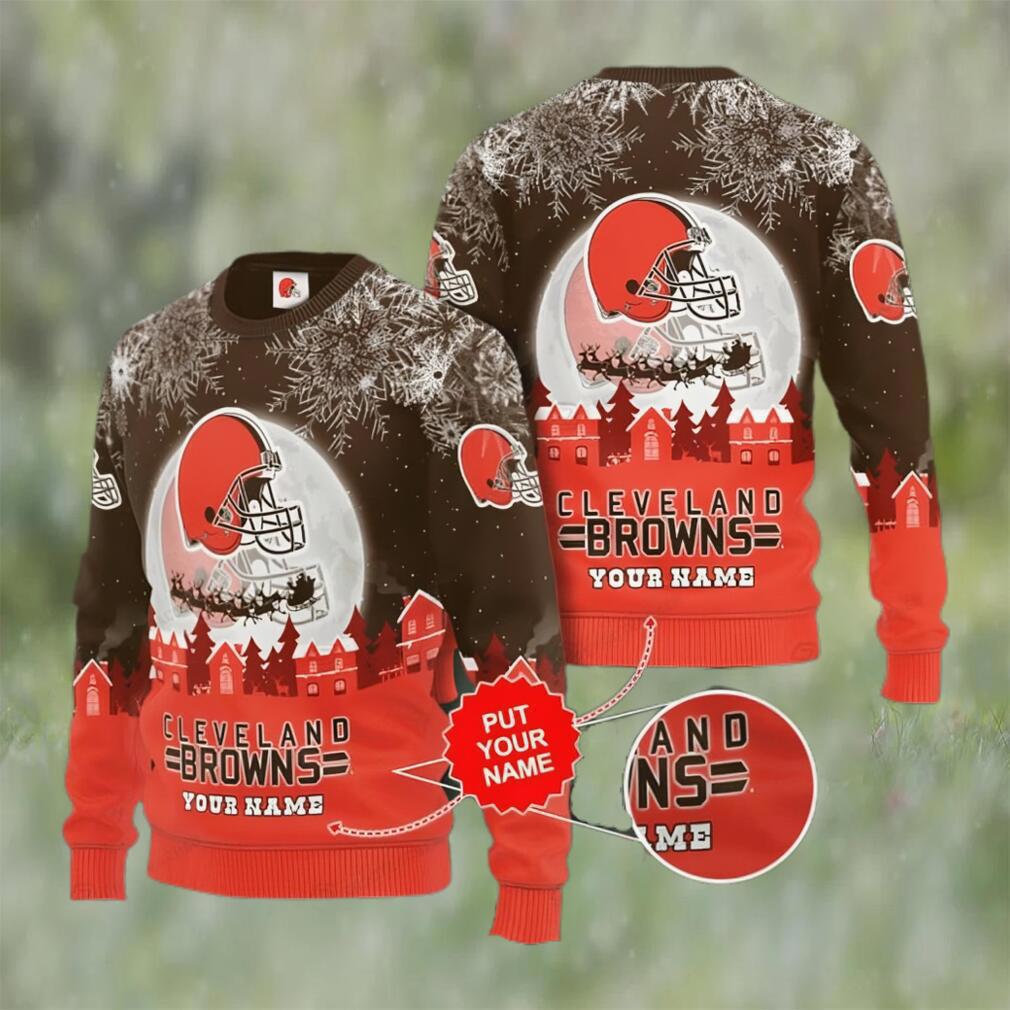 Cleveland browns custom name ugly christmas sweater Christmas Ugly Sweater