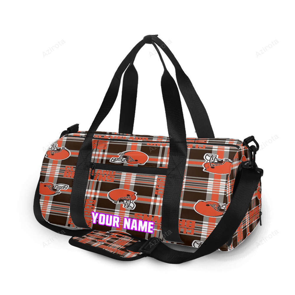 Cleveland browns logo v5 personalized name travel bag gym bag 2057 Travel Bag