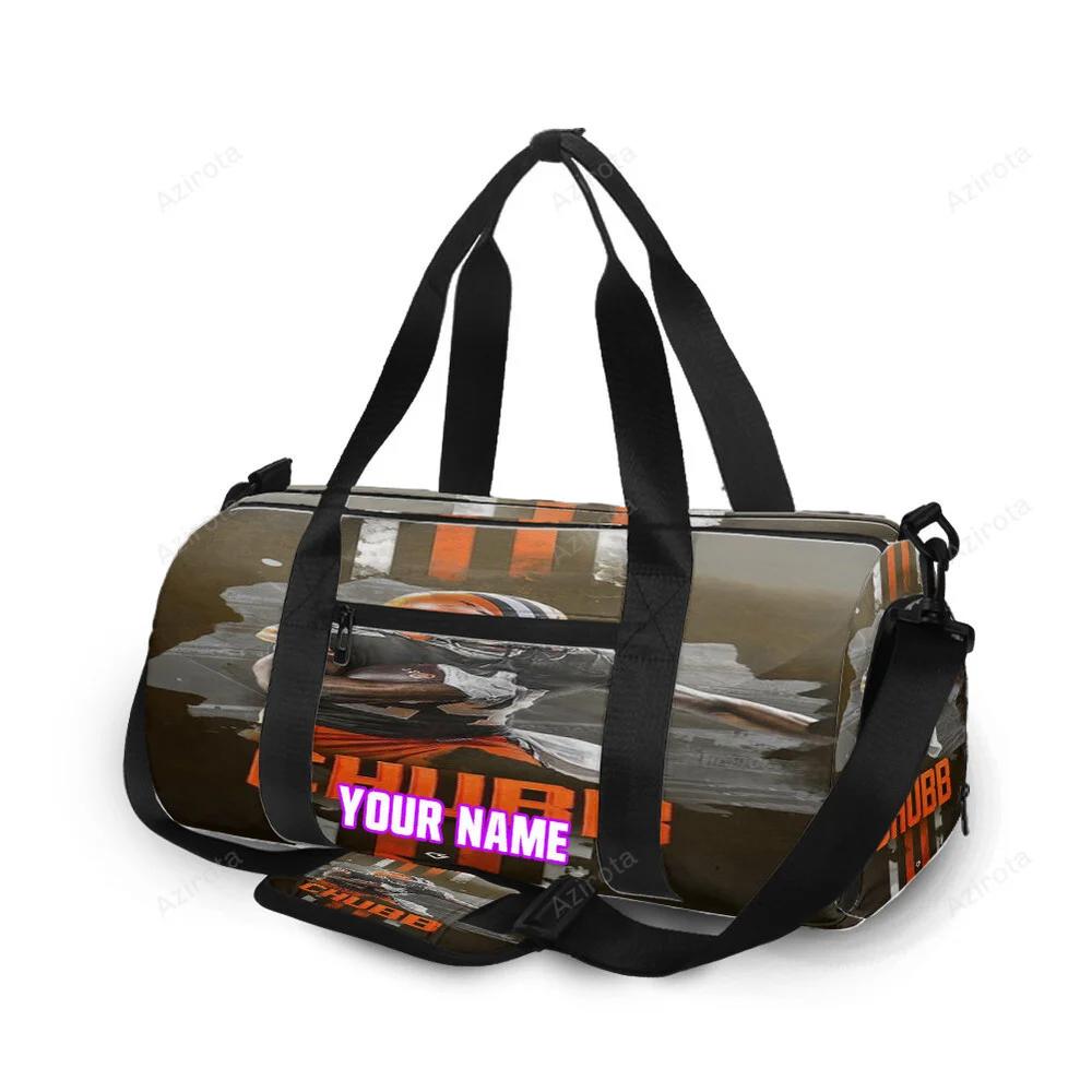 Cleveland browns nick chubb2 personalized name travel bag gym bag 1548 Travel Bag