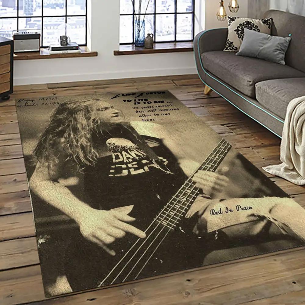 Cliff burton rapper hiphop music retangle carpet area rug home decor best gift for fan and friends cb29 Rectangle Rug