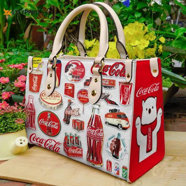Coca cola leather handbag for women gift 2339 Women Leather Hand Bag