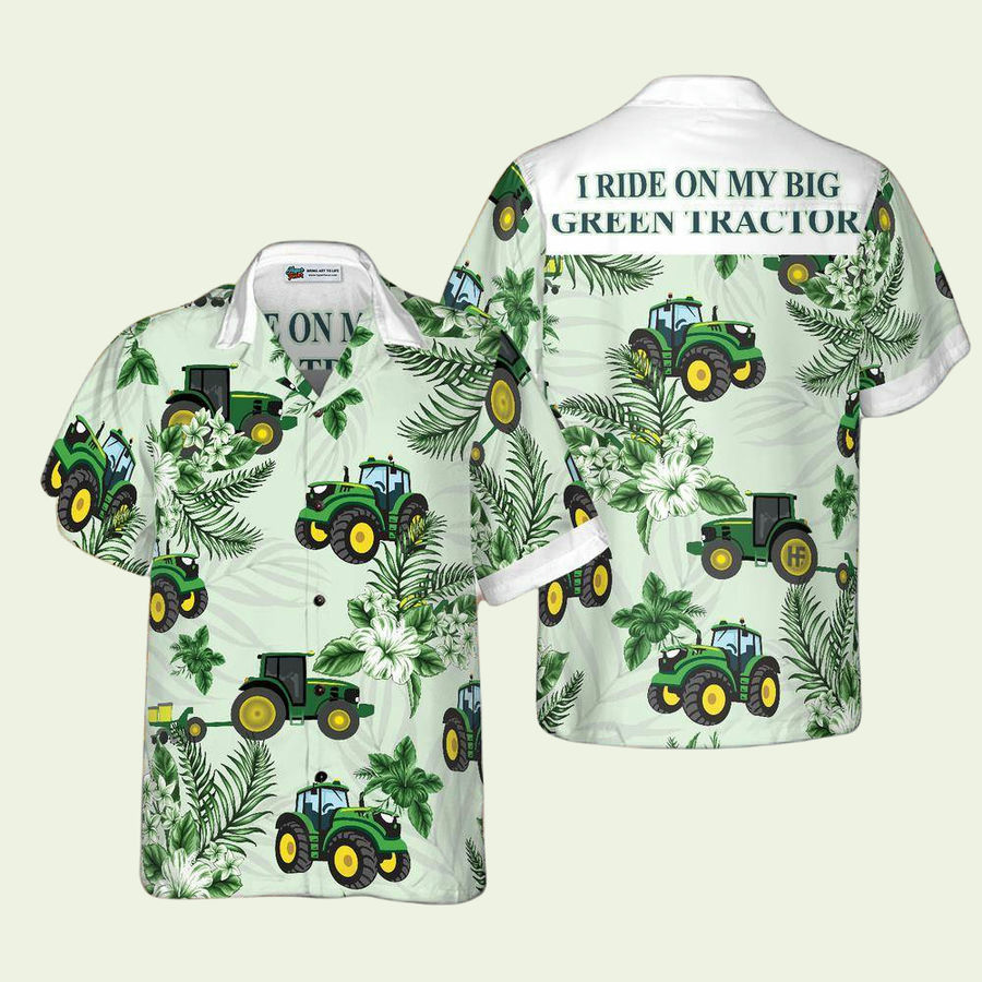 Cool green tractor hawaiian shirt Hawaii Shirt Shorts & Flip Flops